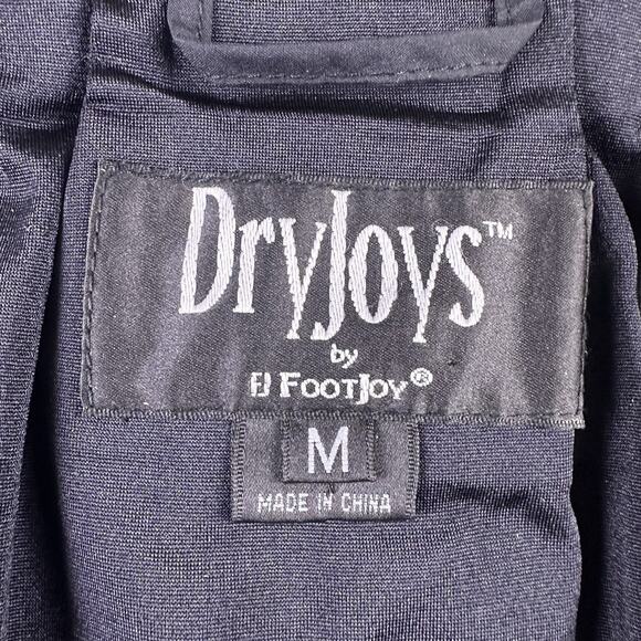 DryJoys FootJoy Golf Jacket Mens Medium FJ Full Zip Houndstooth Rain Wind - Picture 15 of 16